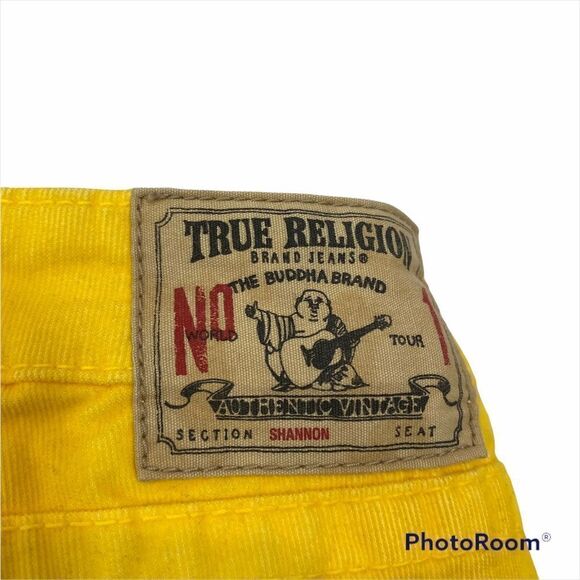 True Religion Shannon Yellow Corduroy Pants 27 - Picture 6 of 14
